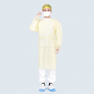 Rhycom AAMI PB70 Level 2 SMS Disposable Medical Yellow Isolation Gown