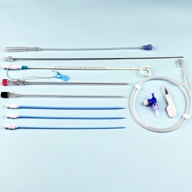 Nephrostomy drainage catheter set