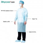 Rhycom China Cheap 40g Sewing PP PE Isolation Gowns Blue