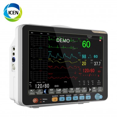 IN-15B Portable 15 Inch Touch Screen Multiparameter  Transport Patient Monitor