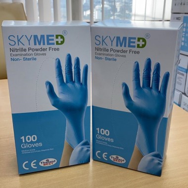 SkyMed, Disposable Nitrile Exam Glove, 100 Pieces Box