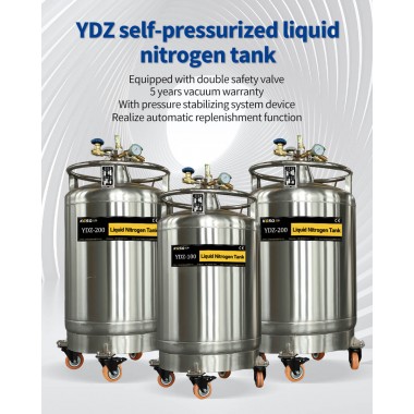 Brazil KGSQ liquid nitrogen tank YDZ-100 with valve, suitable for rehydration of YDS series liquid nitrogen tanks