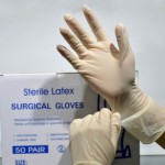 Sterile latex surgical powdered gloves
